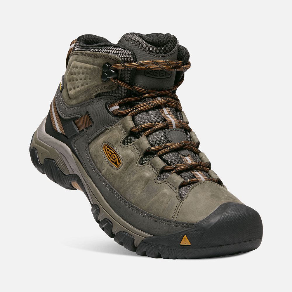 Bottes de Randonnée Keen Homme Vert Olive/Noir | Targhee Iii Waterproof Mid Wide | CAQKG-8693